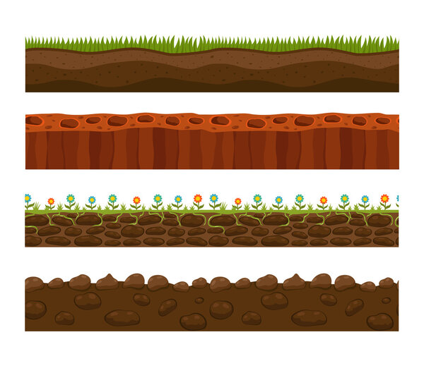 Ground slices vector