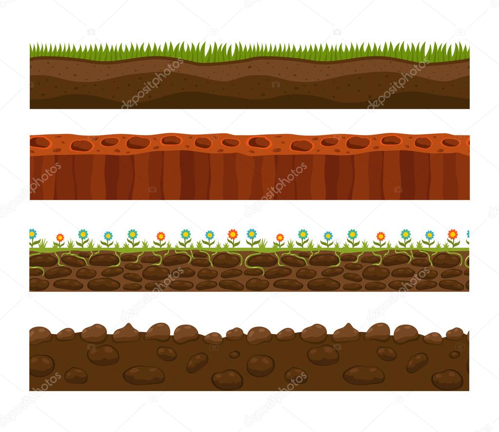 Ground slices vector