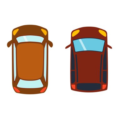 Araba üstten görünüm vektör