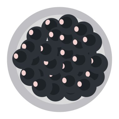 siyah havyar vektör çizim.