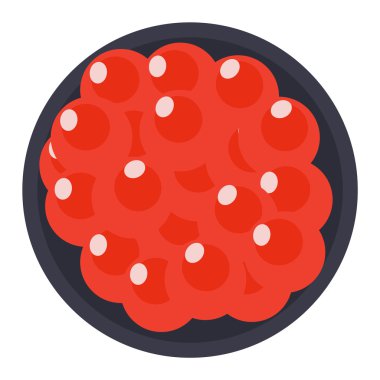 Kırmızı havyar vektör çizim.