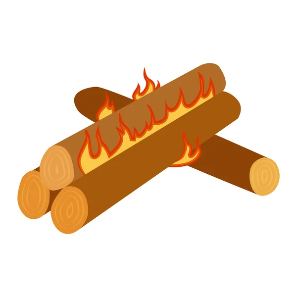 Bonfire απομονωθεί διανυσματικά εικονογράφηση. — Διανυσματικό Αρχείο