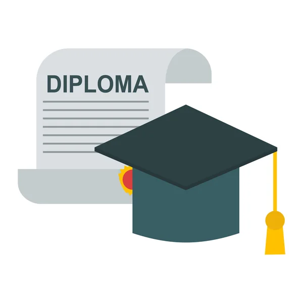 Certificado de educación diploma vector ilustración — Archivo Imágenes Vectoriales