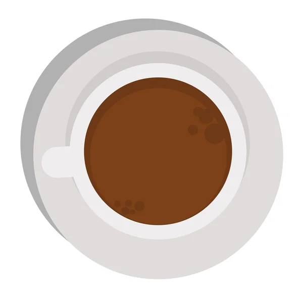 Tasse Kaffee Draufsicht Vektor — Stockvektor