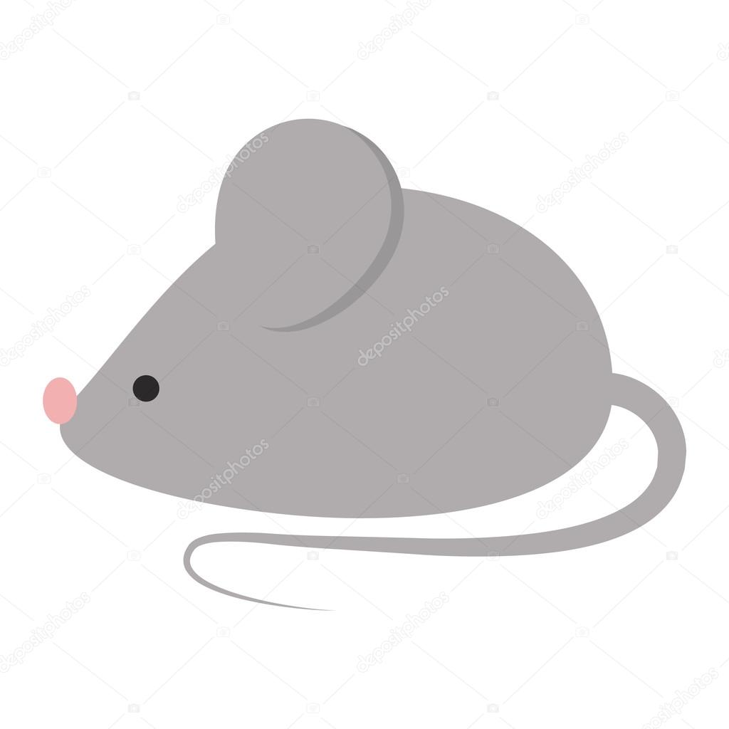 Mouse isolated vector illustration.
