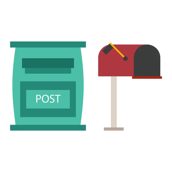 Post postbus vectorillustratie — Stockvector