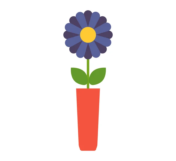Accueil fleur en pot vecteur . — Image vectorielle
