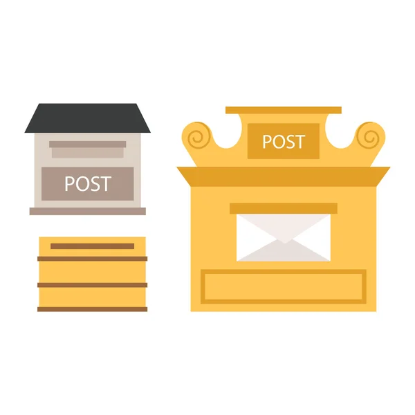 Post postbus vectorillustratie — Stockvector