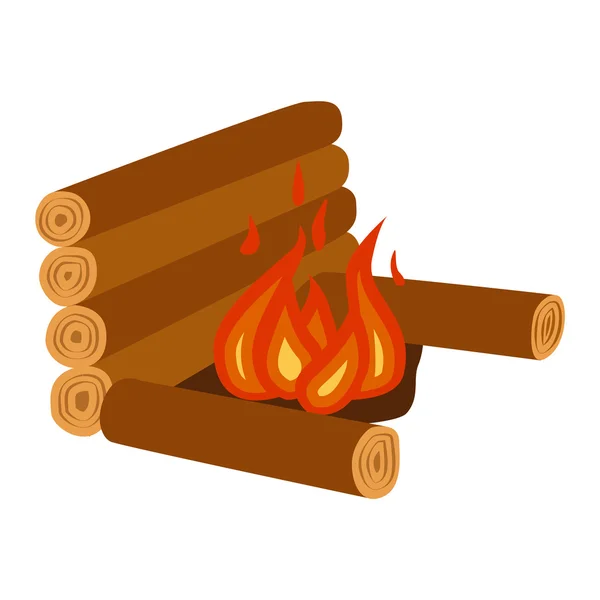 Bonfire απομονωθεί διανυσματικά εικονογράφηση. — Διανυσματικό Αρχείο