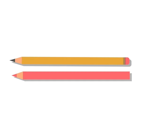 Vector yellow pencil  illustration. — Stock Vector