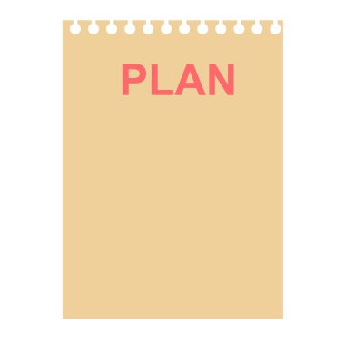 Planlamacıları defter vektör çizim.