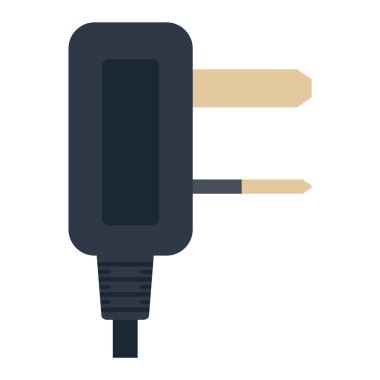 Elektrik prizine fiş vektör çizim.