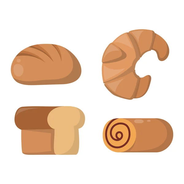 Vektor illustration bageriprodukter. — Stock vektor