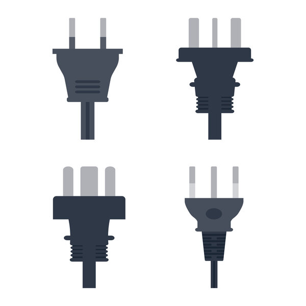 Electrical outlet plug vector illustration.
