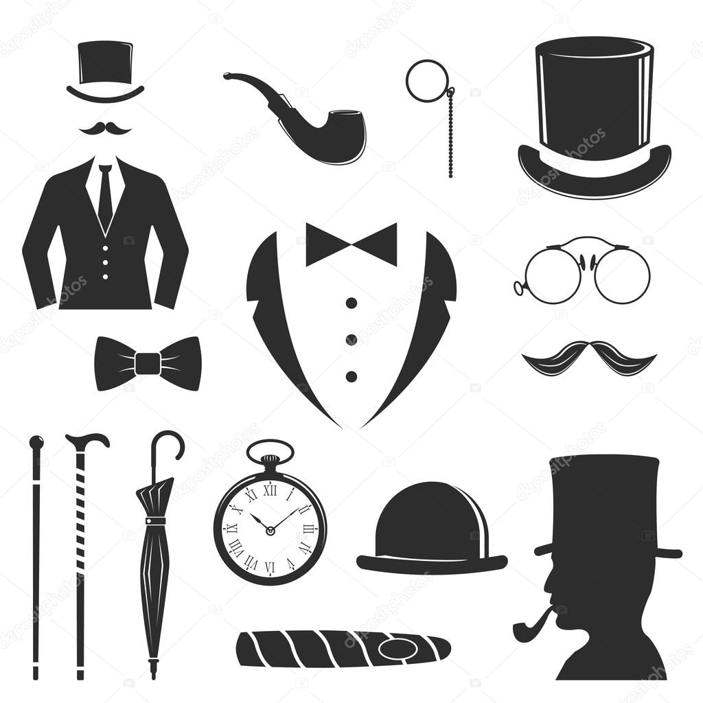 Gent icons vector set.