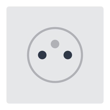 Elektrik prizine fiş vektör çizim.