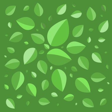 Green leafs background vector illustration