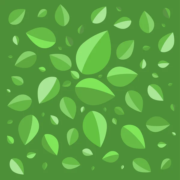 Folhas verdes fundo vetor ilustração — Vetor de Stock