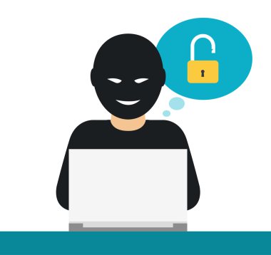 Internet güvenlik vektör çizim