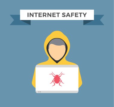 Internet güvenlik vektör çizim