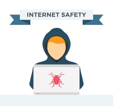 Internet güvenlik vektör çizim