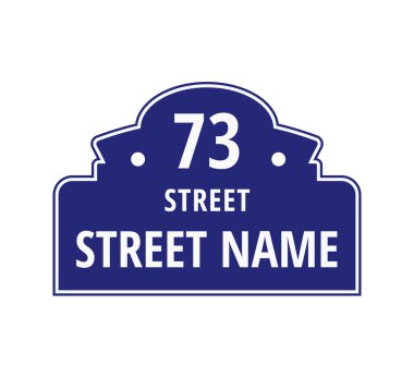House numbers boards sign isolated