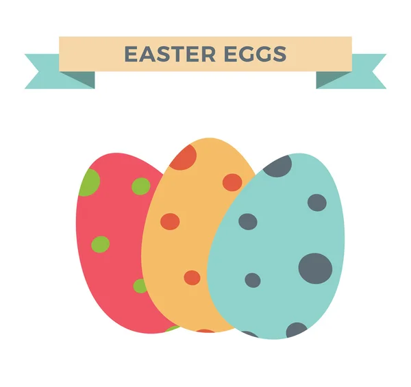 Easter eggs vector cartoon style illustration — Stok Vektör