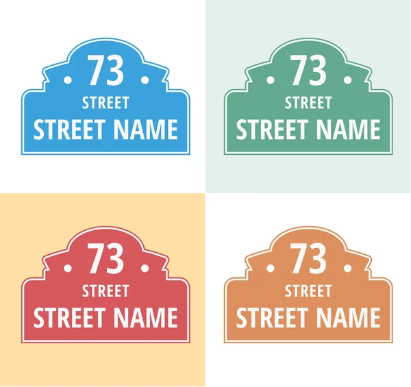 House numbers boards sign isolated — Stock Vector