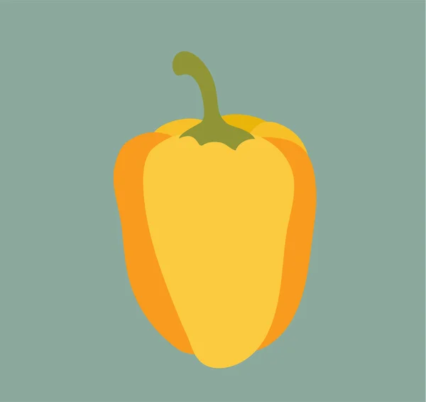 Yellow pepper isolated on background — Stockvector