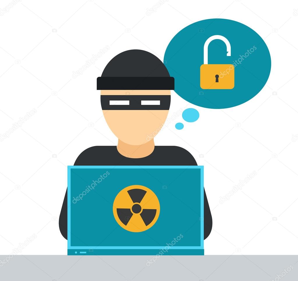 Internet security vector illustration