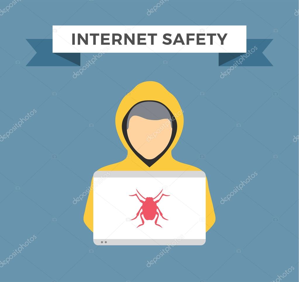 Internet security vector illustration