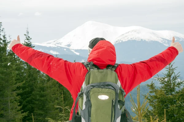 Hiker on the mountain top