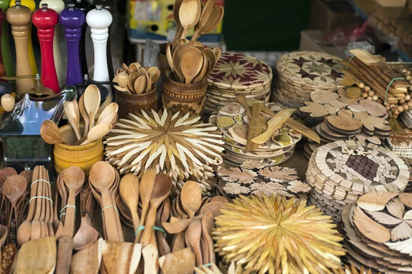 Handmade  wooden  utensils — Stock Photo, Image