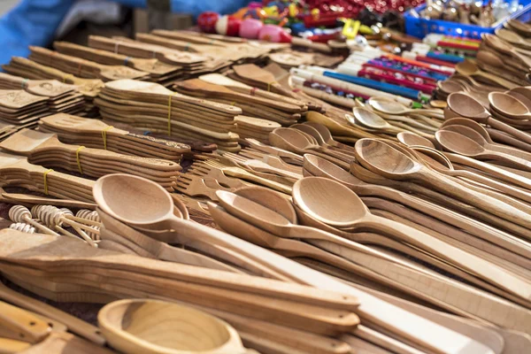 Handmade  wooden  utensils — Stock Photo, Image