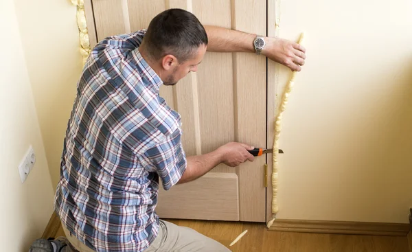 Polyurethane mounting  foam — Stock Photo, Image