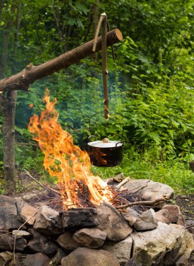 pişirme kazanı içinde
