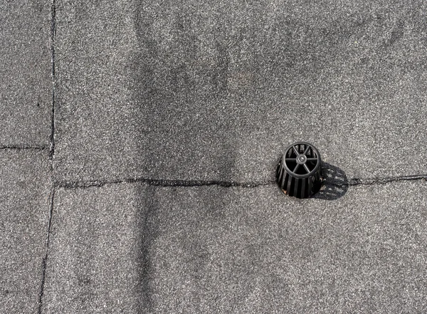 Flat roof drain close up. — Stock Photo, Image