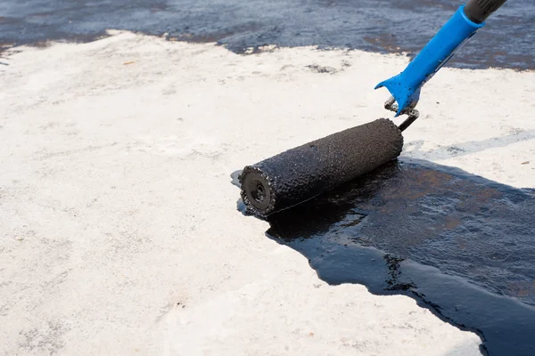 Roller brush,  waterproofing — Stock Photo, Image