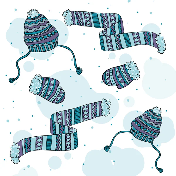 Winter collection vector — Stock Vector