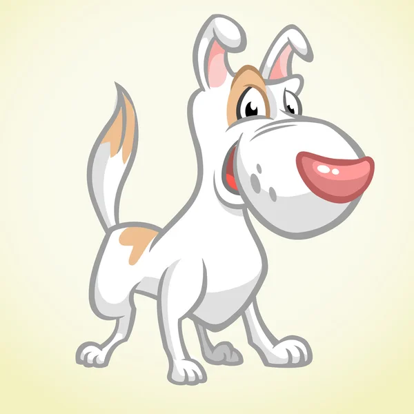 Sonriente perro terrier toro marrón. Perro vector — Archivo Imágenes Vectoriales