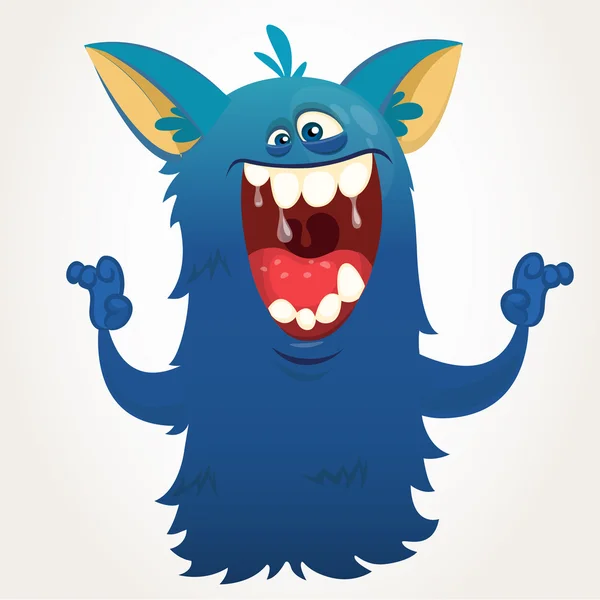 Nettes Cartoon-Monster. Vektor halloween bigfoot Charakter — Stockvektor