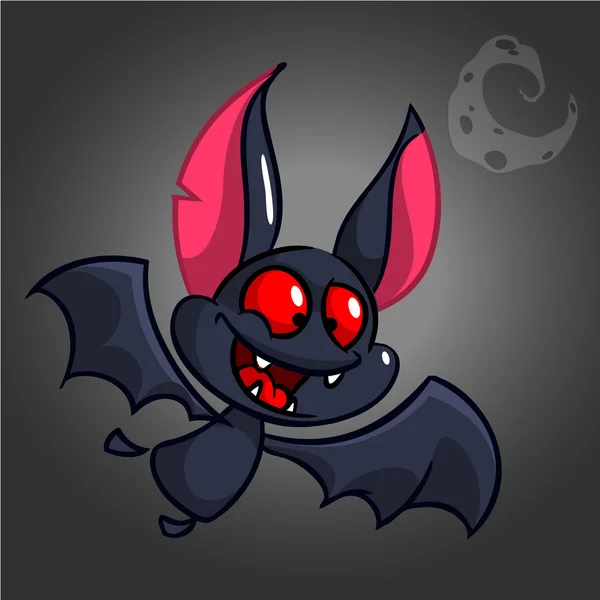 만화 박쥐입니다. 할로윈 벡터 귀여운 박쥐 아이콘입니다. 할로윈 요소 — 스톡 벡터