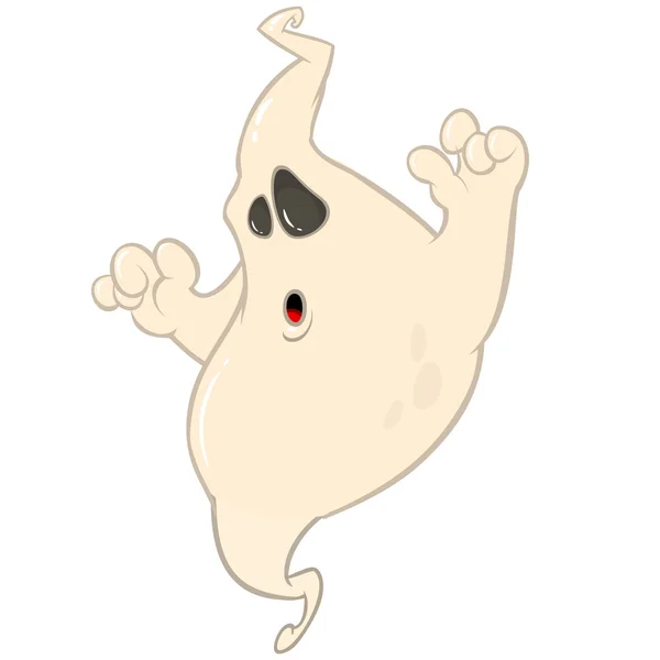 Happy Cartoon Ghost. Halloween vektor illustration — Stock vektor