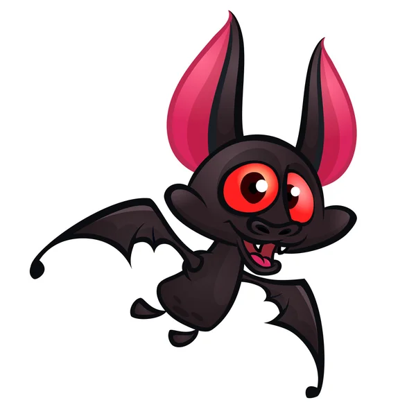 Illustration von Cute Cartoon Halloween Fledermaus fliegen — Stockvektor