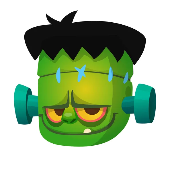 Halloween cartoon monster face. Avatar or icon of vector monster head — Διανυσματικό Αρχείο