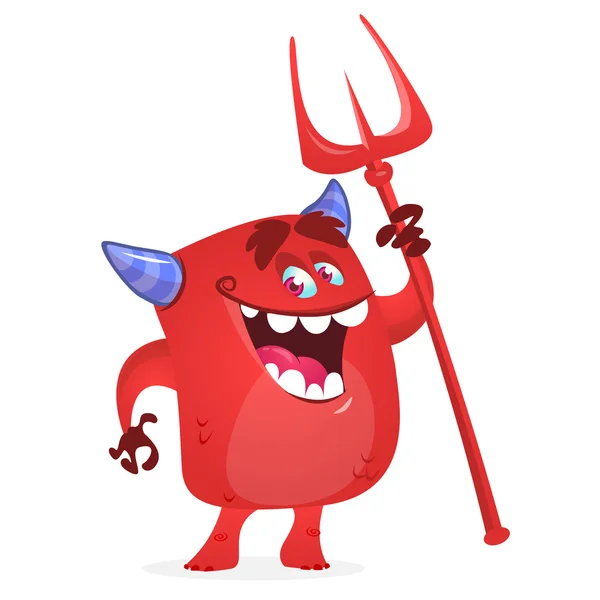 Cute devil monster. Vector — Stock Vector