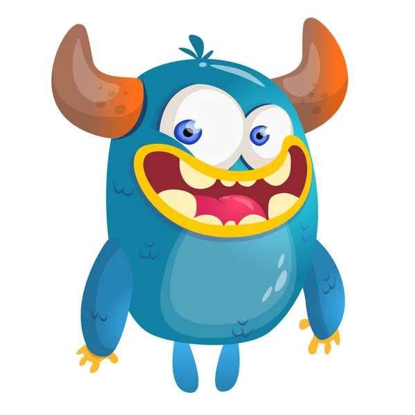 Dibujos animados monstruo azul — Vector de stock