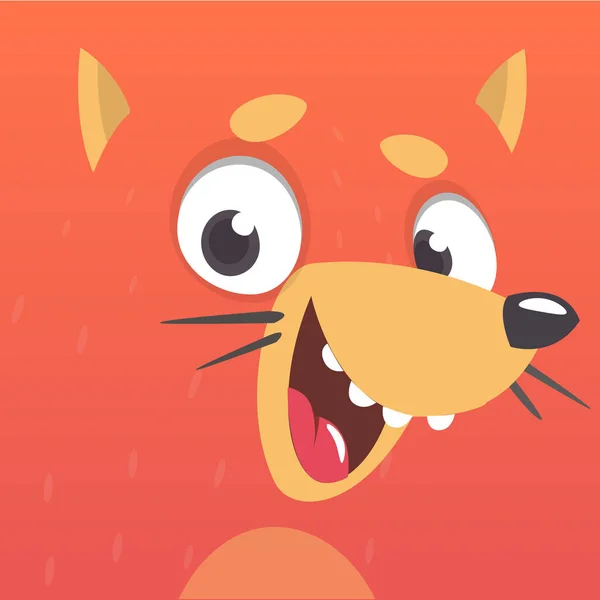 Cute Funny Fox Face Avatar Vector Illustration Isolated — Stock Vector