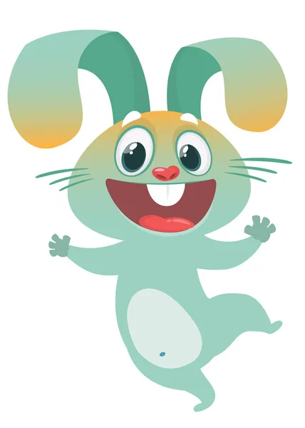 Щасливий Мультфільм Про Кролика Великдень Векторні Ілюстрації Кролика Ізольовані — стоковий вектор