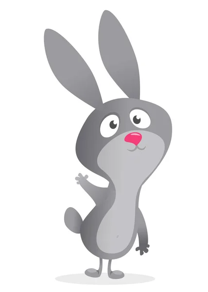 Çizgi Film Tavşan Karakteri Vektör Çizimi Zole Edilmiş — Stok Vektör